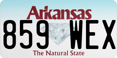AR license plate 859WEX
