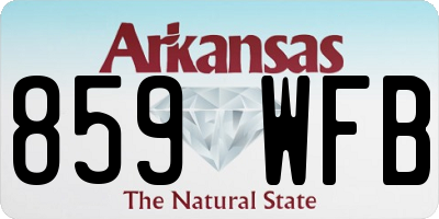 AR license plate 859WFB