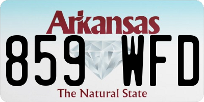 AR license plate 859WFD