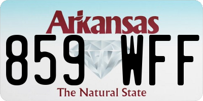 AR license plate 859WFF