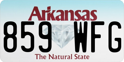 AR license plate 859WFG