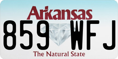 AR license plate 859WFJ