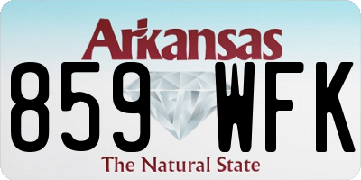 AR license plate 859WFK