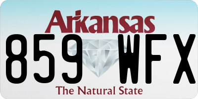 AR license plate 859WFX