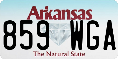 AR license plate 859WGA