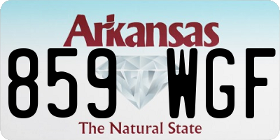 AR license plate 859WGF