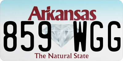 AR license plate 859WGG