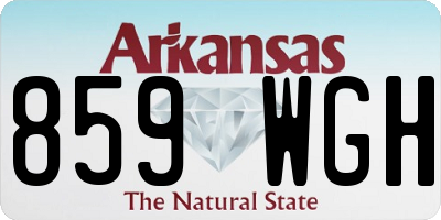 AR license plate 859WGH