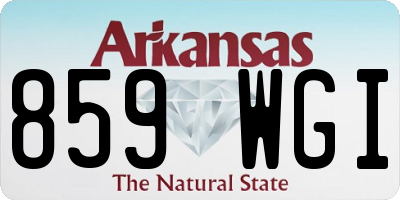 AR license plate 859WGI