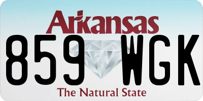 AR license plate 859WGK