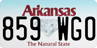 AR license plate 859WGO