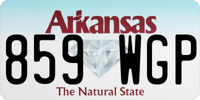 AR license plate 859WGP