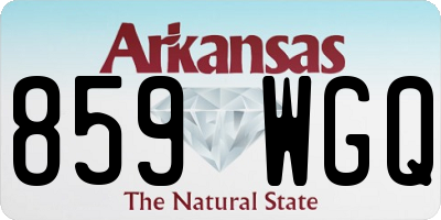 AR license plate 859WGQ