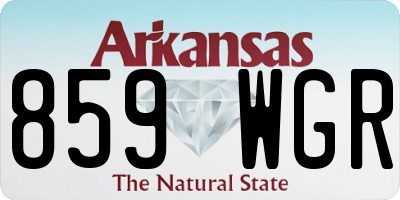 AR license plate 859WGR