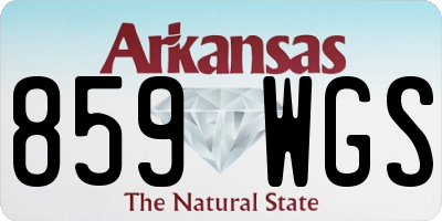 AR license plate 859WGS