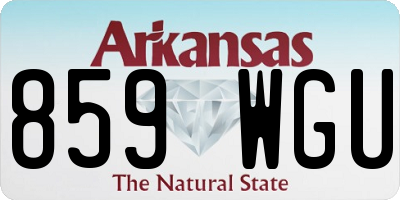 AR license plate 859WGU