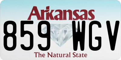 AR license plate 859WGV