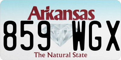 AR license plate 859WGX