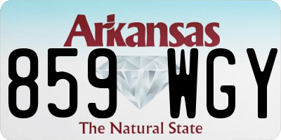 AR license plate 859WGY