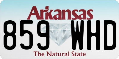 AR license plate 859WHD