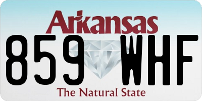 AR license plate 859WHF