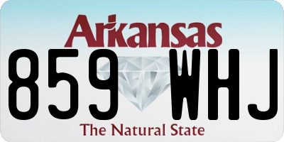 AR license plate 859WHJ