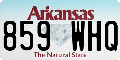 AR license plate 859WHQ