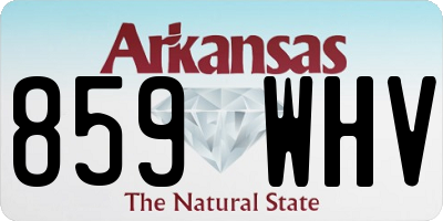 AR license plate 859WHV