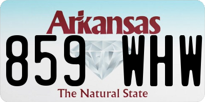 AR license plate 859WHW