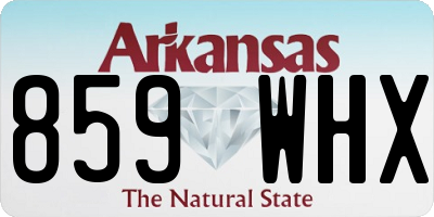 AR license plate 859WHX
