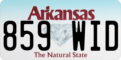 AR license plate 859WID