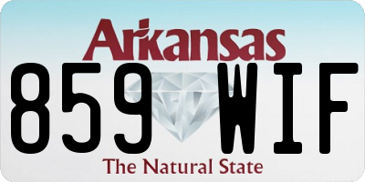 AR license plate 859WIF