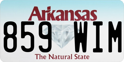 AR license plate 859WIM