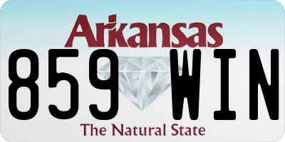 AR license plate 859WIN