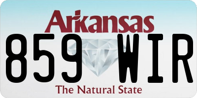 AR license plate 859WIR