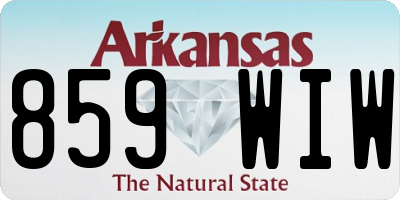 AR license plate 859WIW