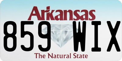 AR license plate 859WIX