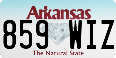 AR license plate 859WIZ