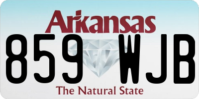 AR license plate 859WJB