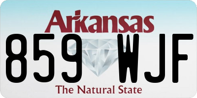 AR license plate 859WJF