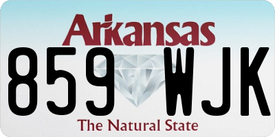 AR license plate 859WJK