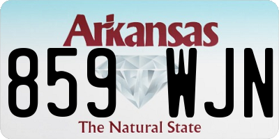 AR license plate 859WJN