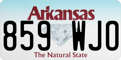 AR license plate 859WJO