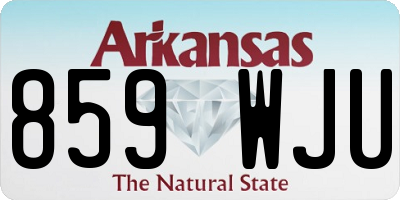AR license plate 859WJU