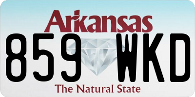 AR license plate 859WKD
