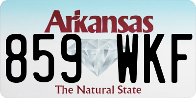 AR license plate 859WKF