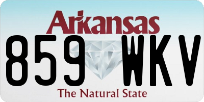 AR license plate 859WKV