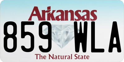 AR license plate 859WLA