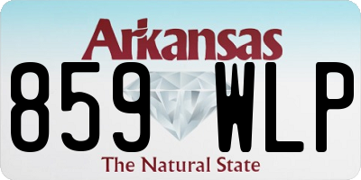AR license plate 859WLP