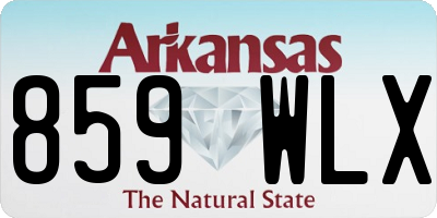 AR license plate 859WLX